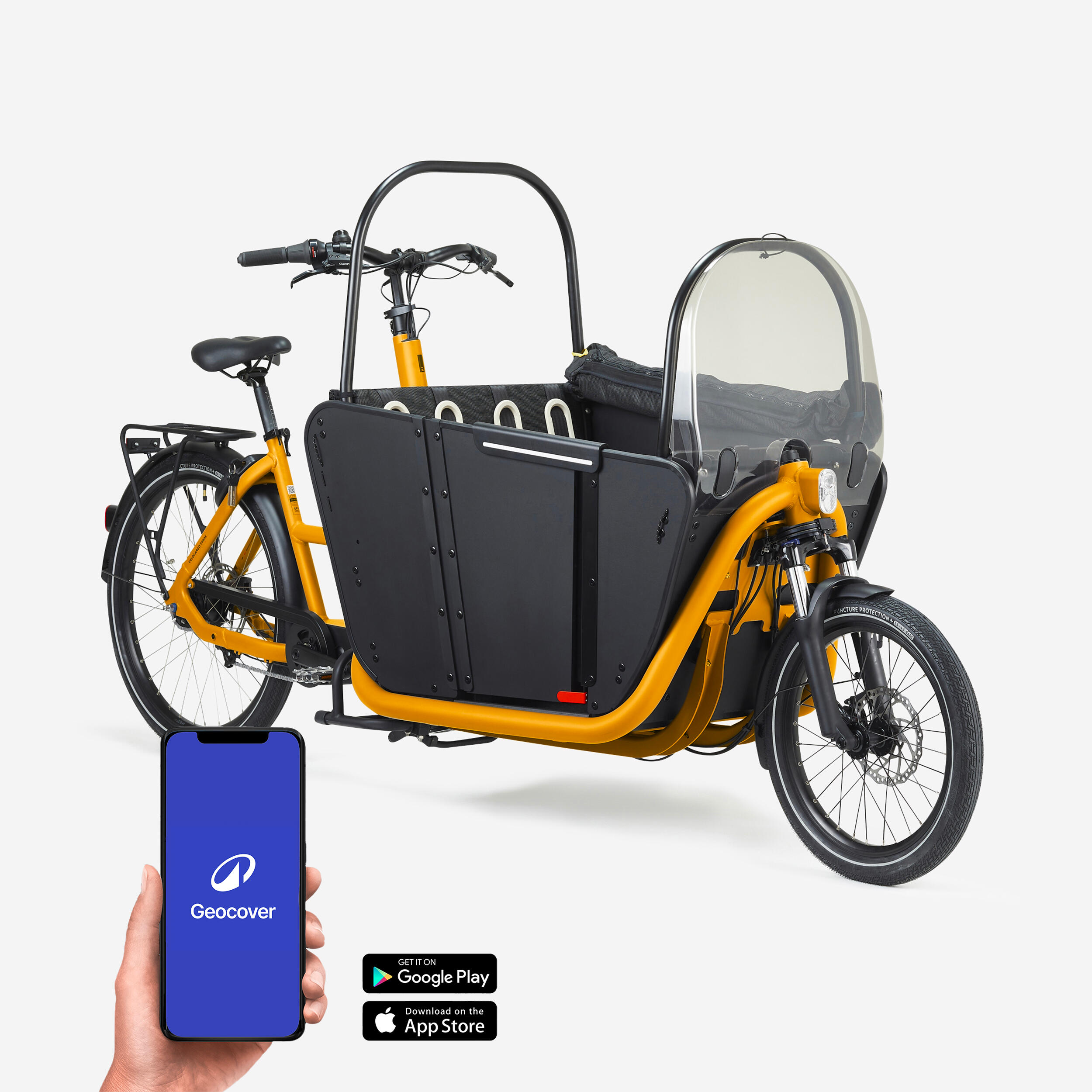 Bici cargo bike elettrica a pedalata assistita F 900E gialla 6/18
