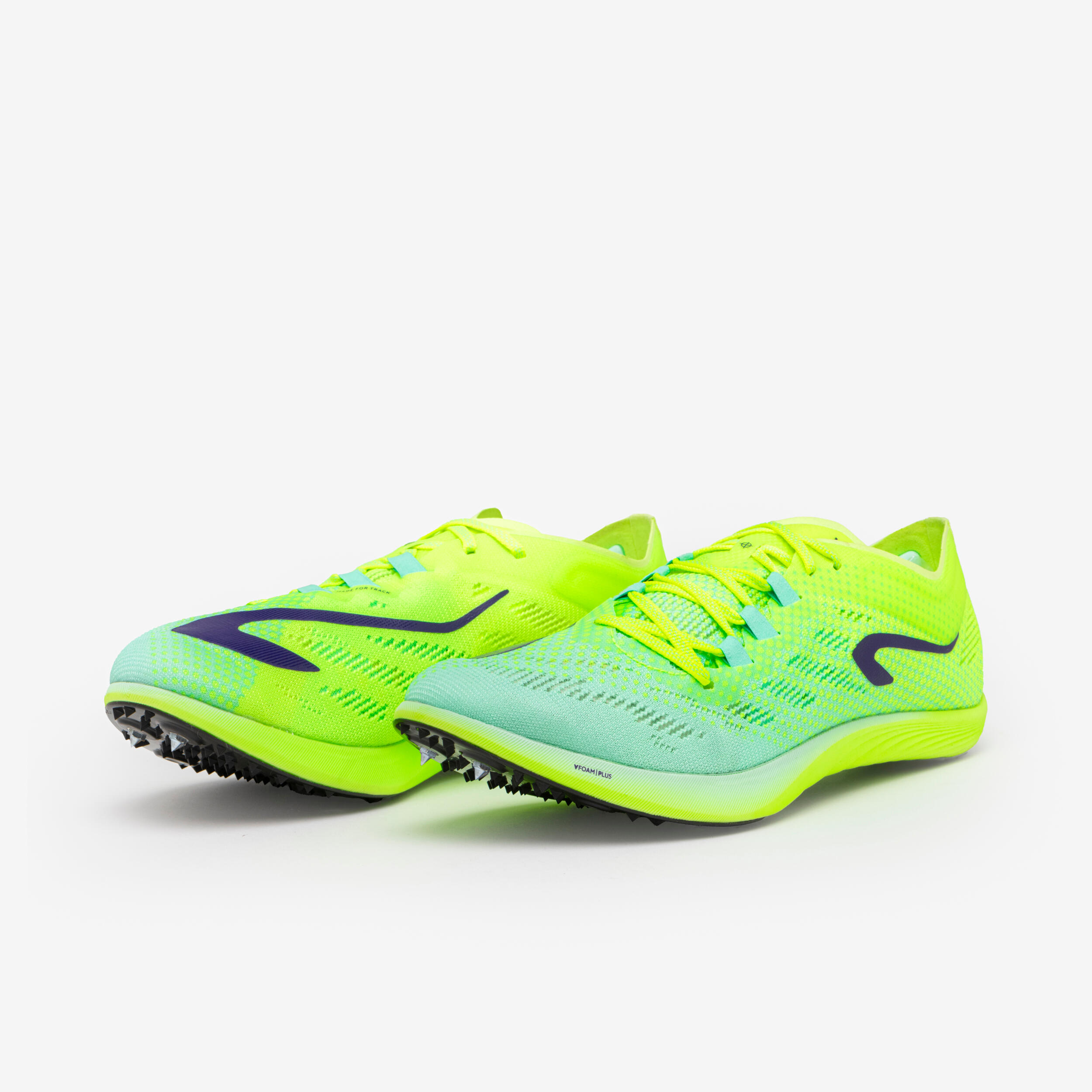 Laufschuhe Leichtathletik Spikes Langdistanz - AT Long grün/gelb  8/8