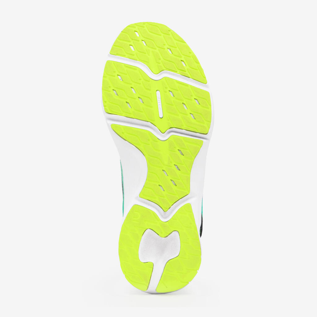 KIPRUN KN500 kids' drop 0 running shoes - green yellow black