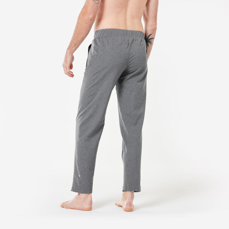 Rekbare yogabroek heren donkergrijs