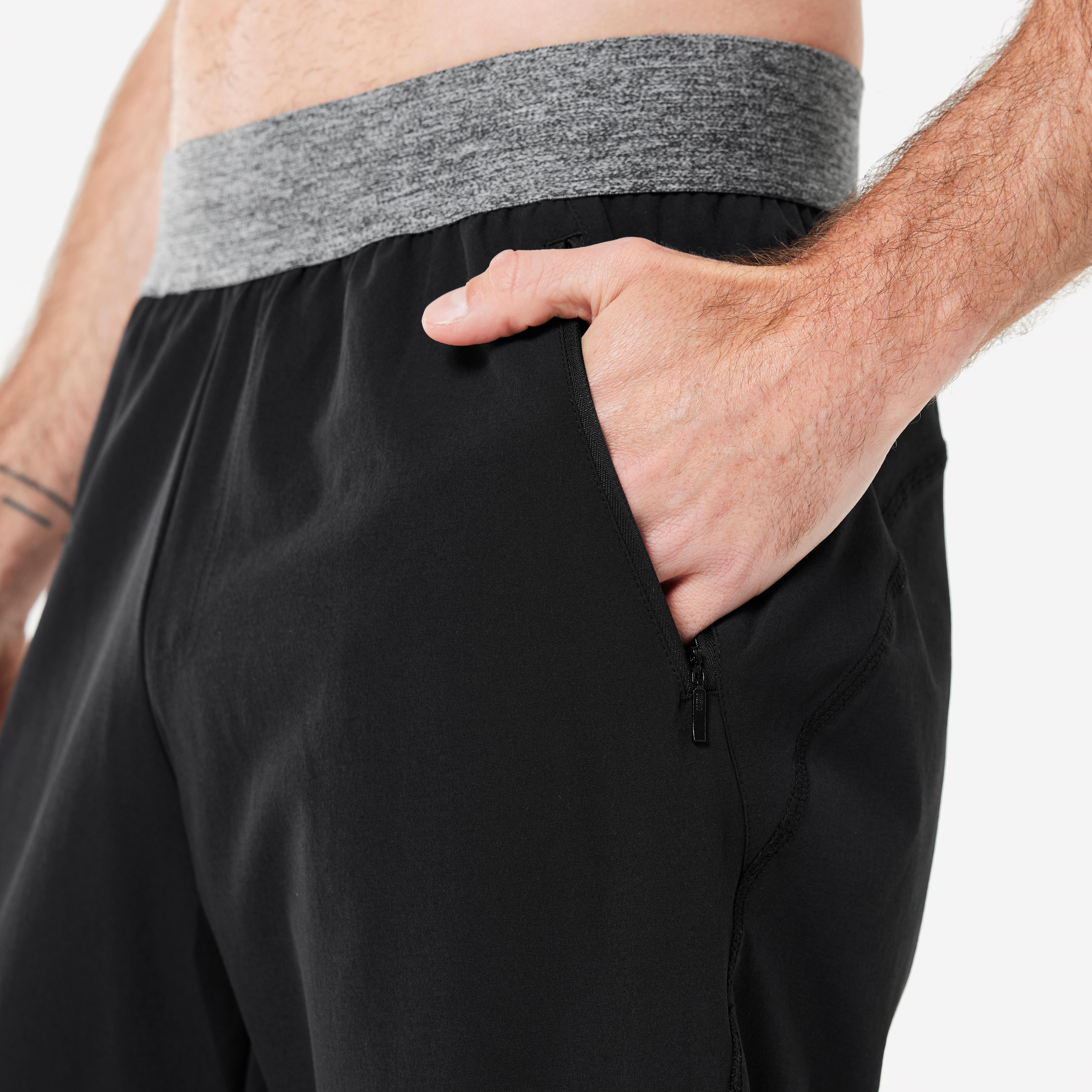 Men Dynamic Yoga Woven Bottoms - Black
