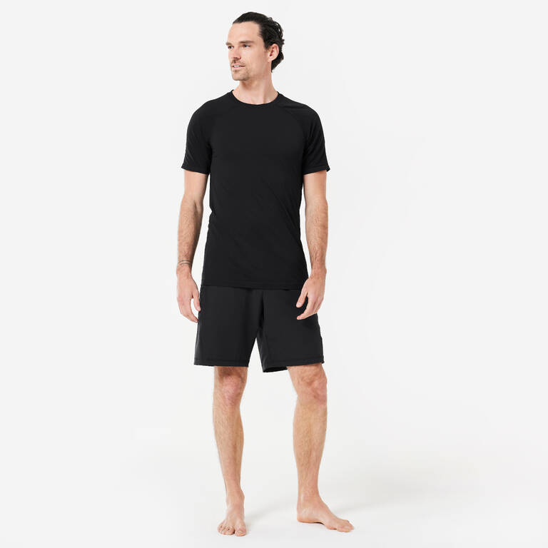 Men's Lightweight Dynamic Yoga Shorts - Black