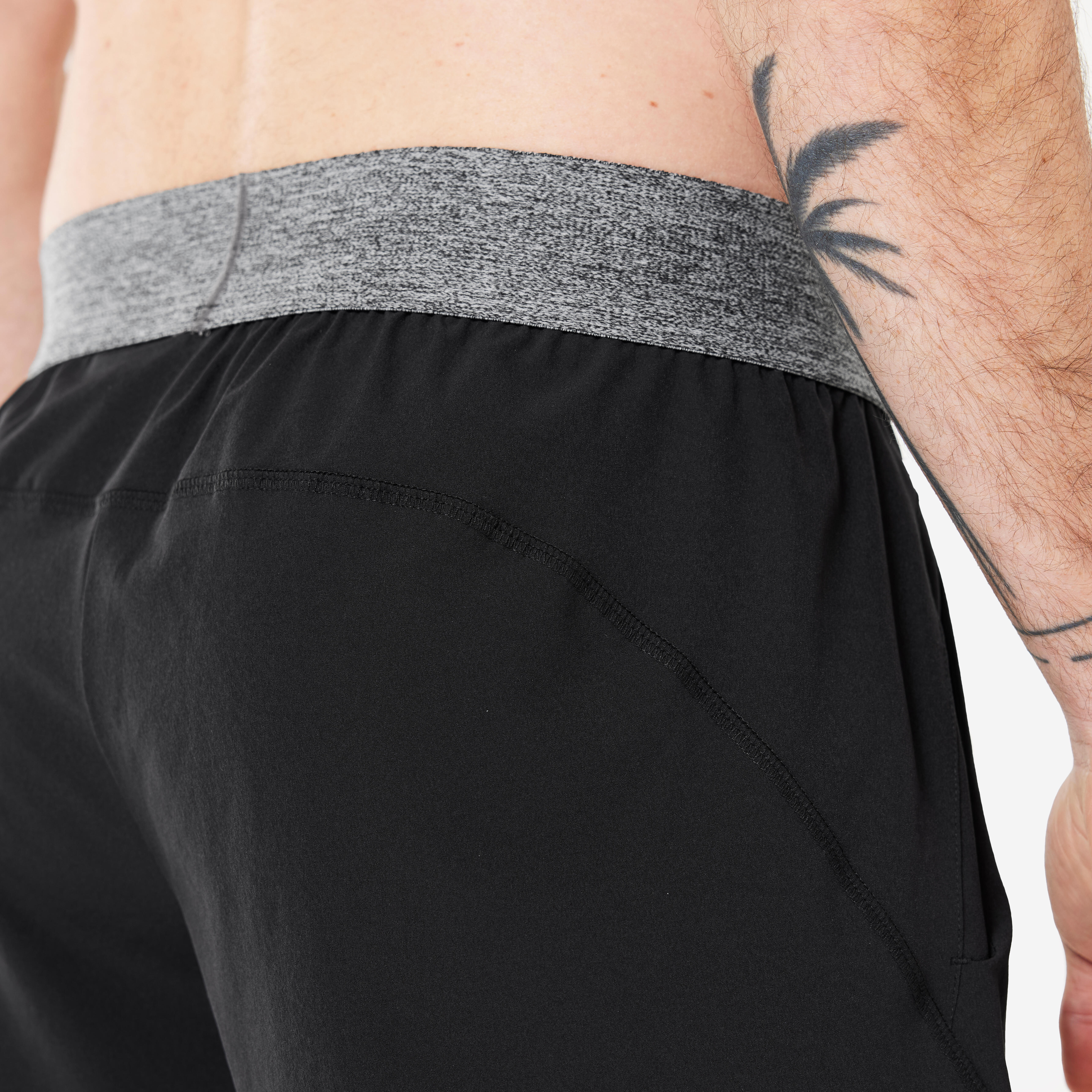 MEN'S LIGHTWEIGHT DYNAMIC YOGA SHORTS BLACK