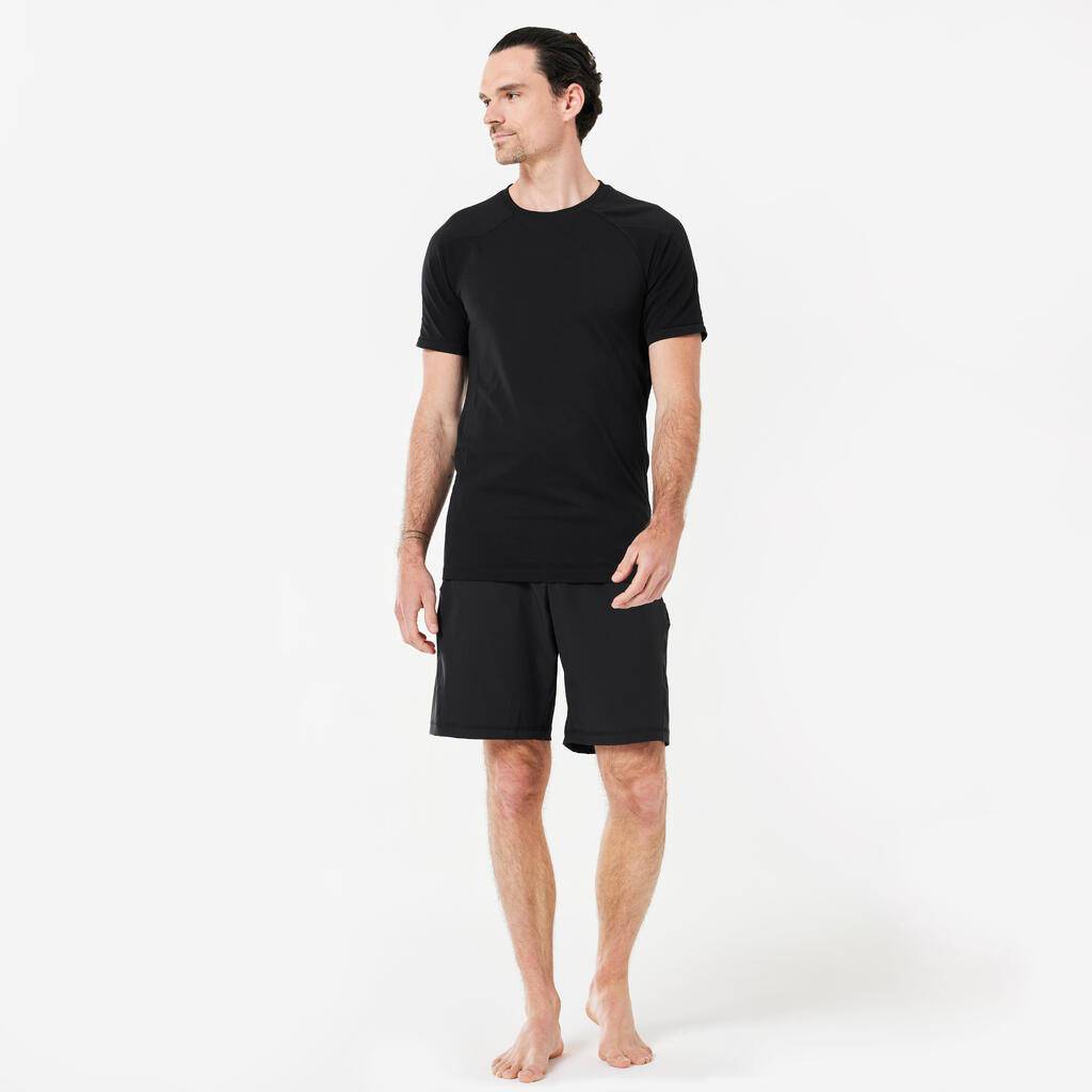 Men's Short-Sleeved Second Skin Yoga T-Shirt - Black