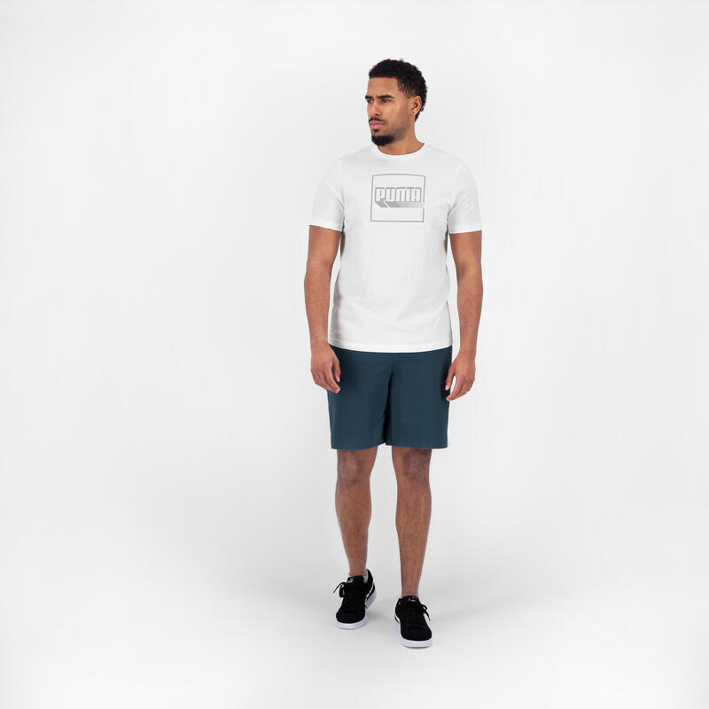 T-shirt de Fitness com Estampado Homem Branco