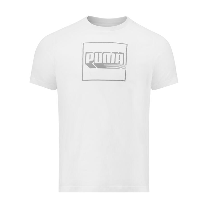 Camiseta Training Puma Hombre Blanco Estampada