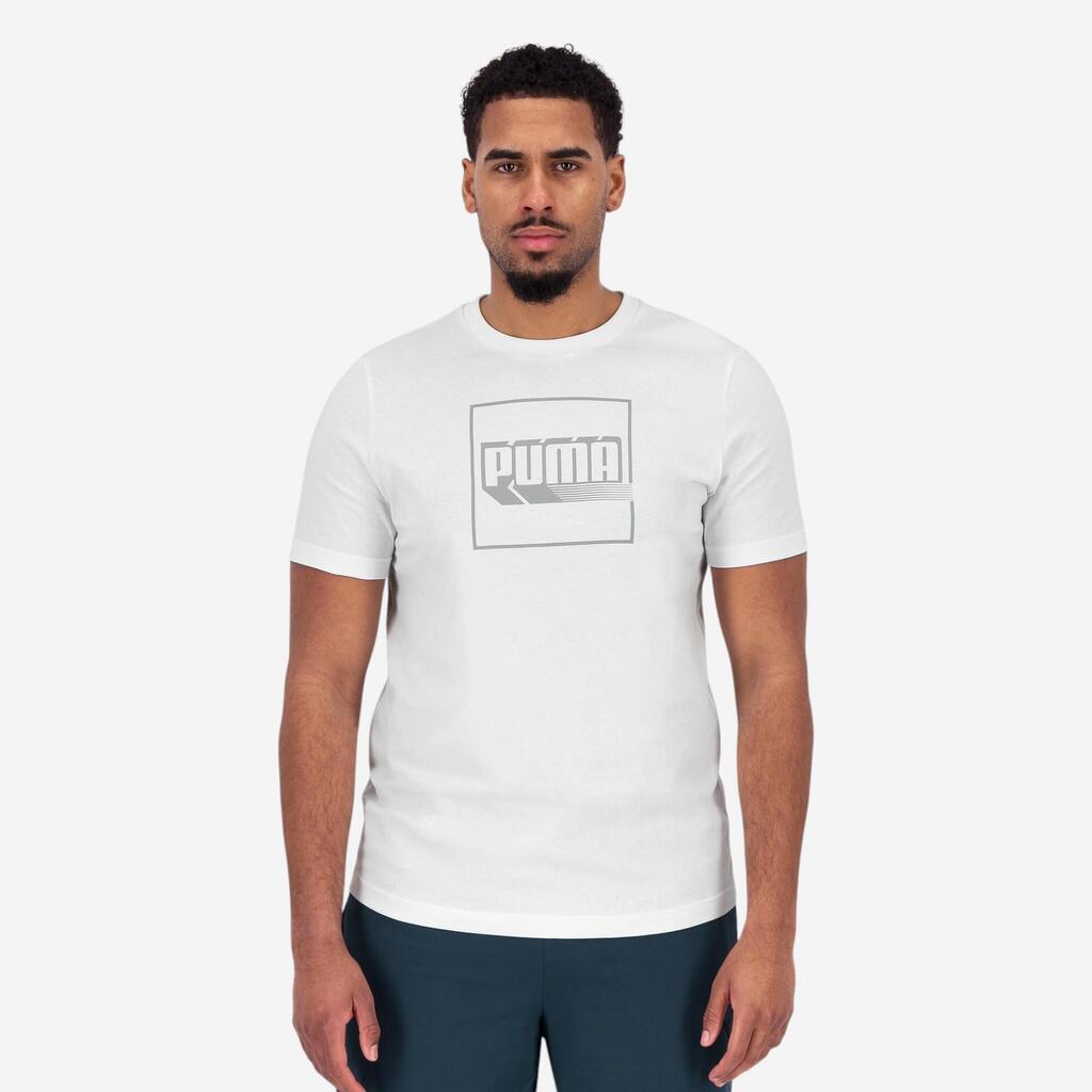 Ανδρικό T-Shirt με στάμπα - Λευκό