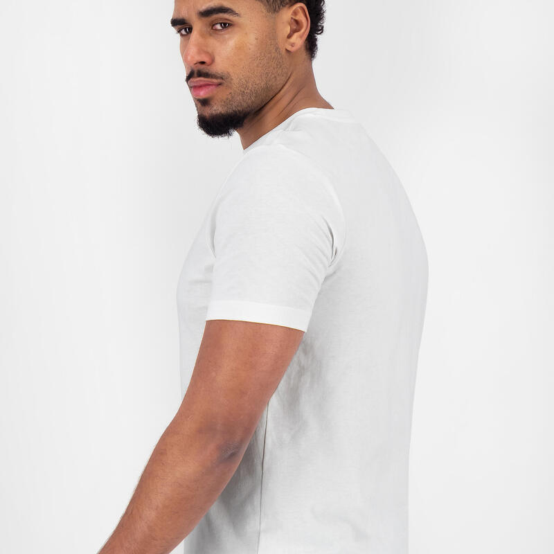 T-shirt de Fitness com Estampado Homem Branco