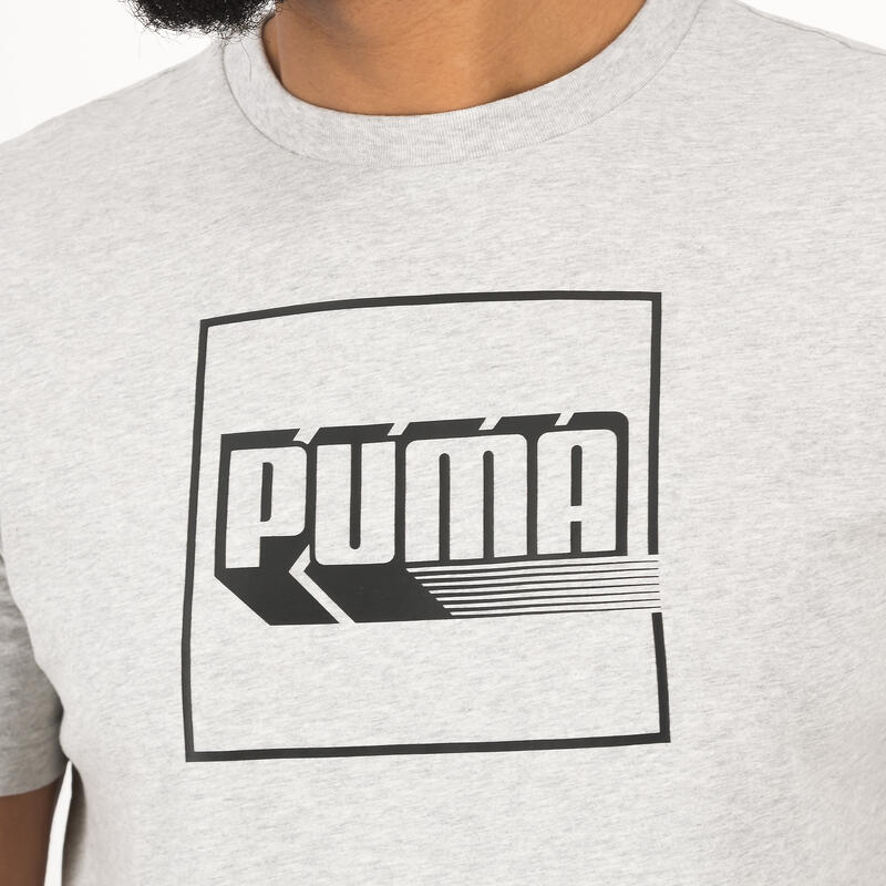 T-shirt imprimé imprimé Puma homme - gris