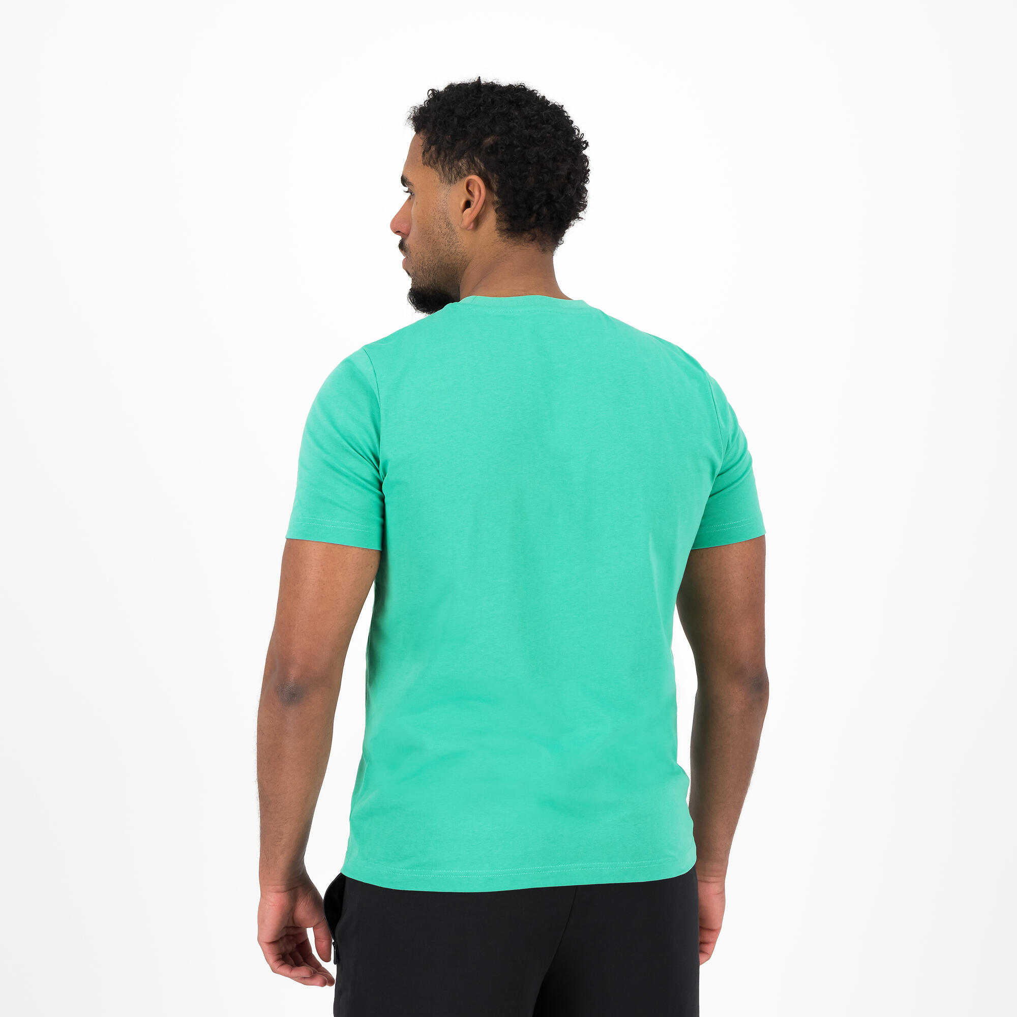 T-shirt Puma uomo palestra regular fit 100% cotone verde chiaro stampata 7/7