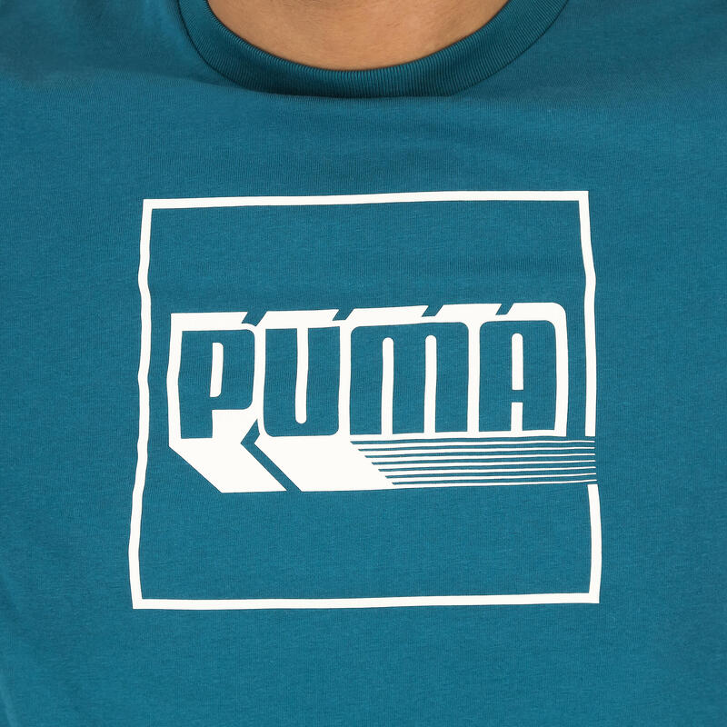 Puma T-Shirt Herren Print - blau/grün  