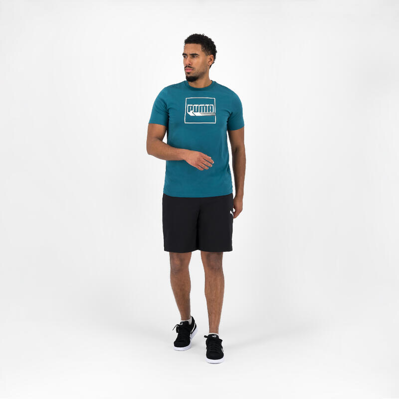 Puma T-Shirt Herren Print - blau/grün  