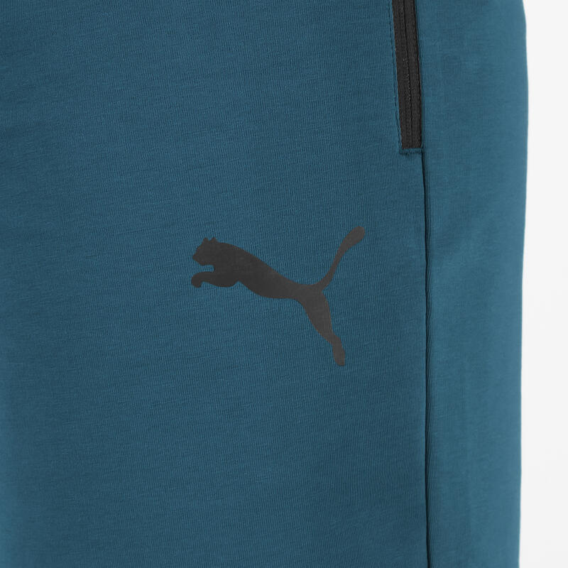 Pantaloncini Puma uomo palestra regular fit cotone azzurri