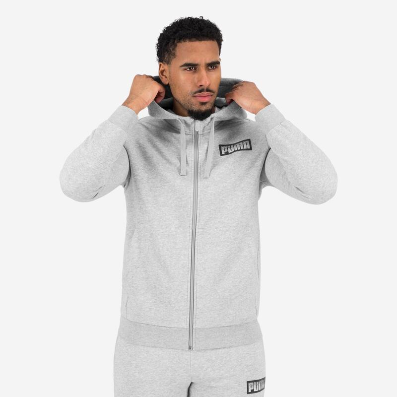 Puma Kapuzenjacke Herren - bedruckt grau 