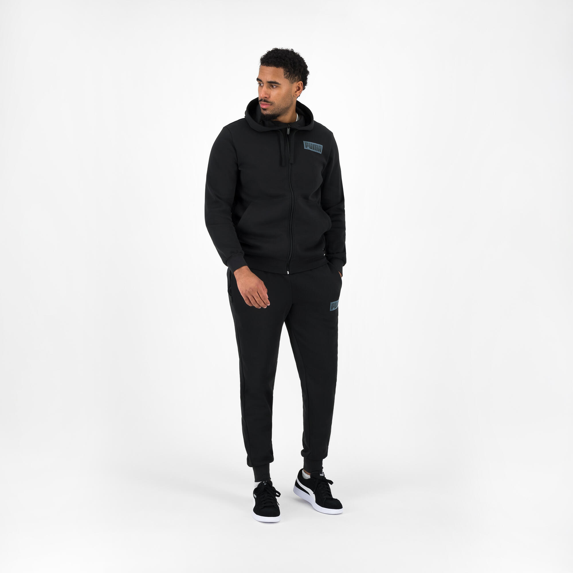 Men's Jogging Bottoms - Black Print 3/6