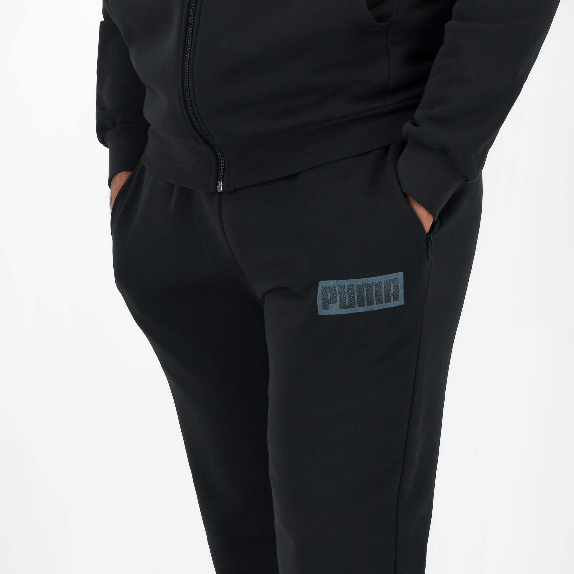 Men's Jogging Bottoms - Black Print 4/6