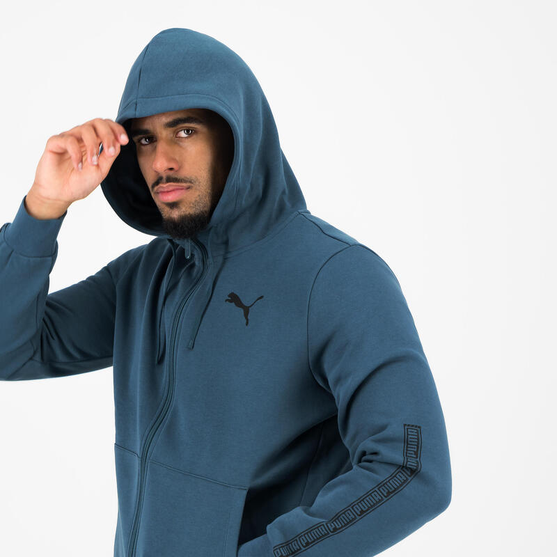 Sweat à capuche Puma homme - bleu gris