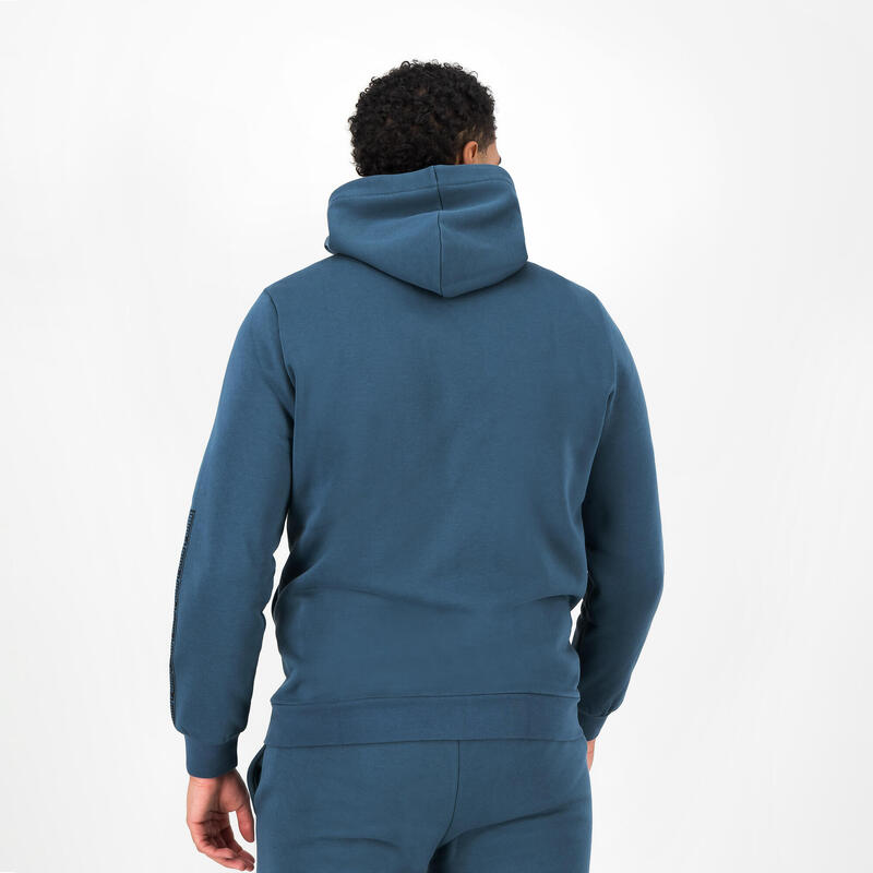 Herenhoodie blauw/grijs