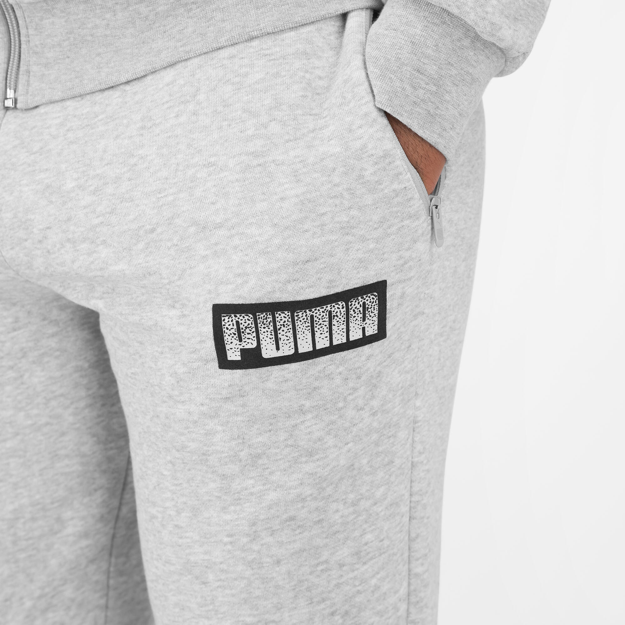 Joggingbroek voor heren grijs met print 5/7