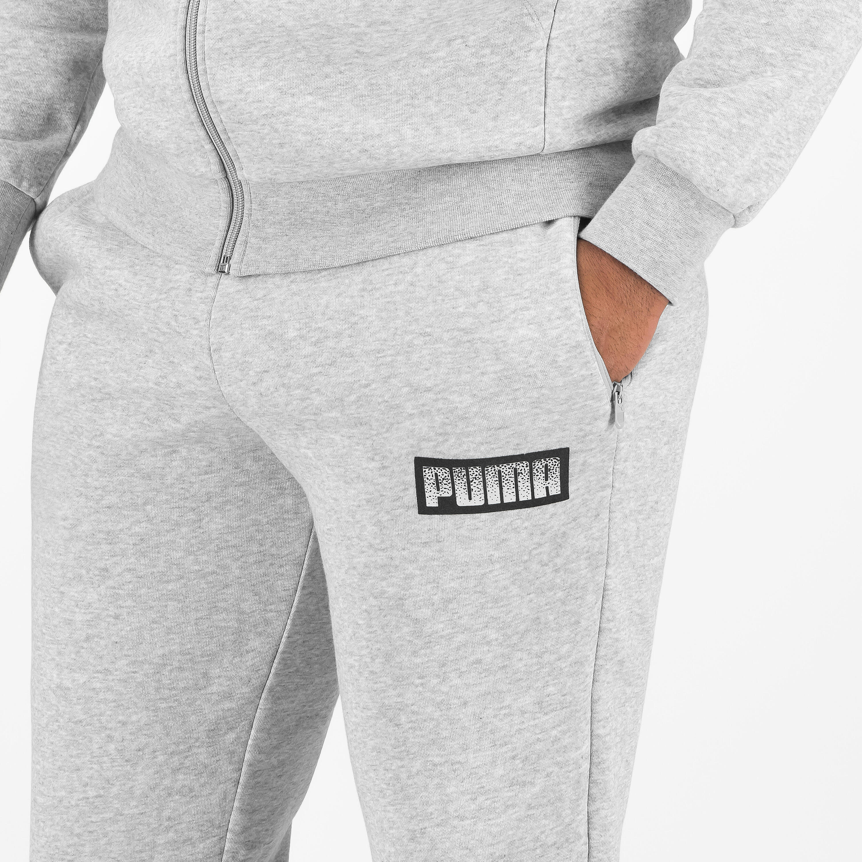 Joggingbroek voor heren grijs met print 2/7