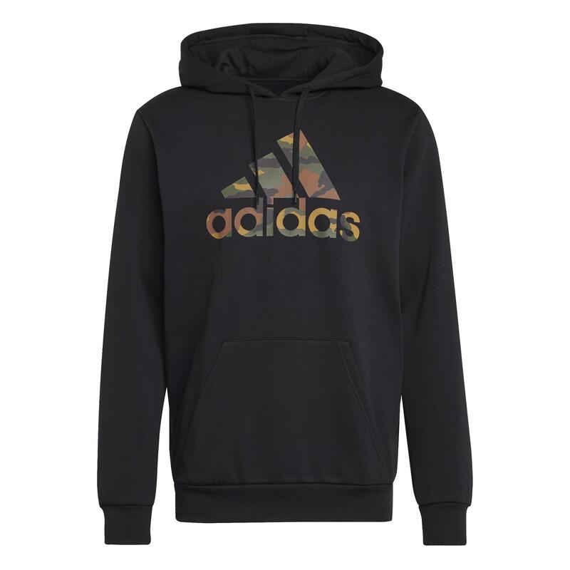 Sudadera Capucha Fitness Soft Training Adidas Hombre Negro Camuflaje