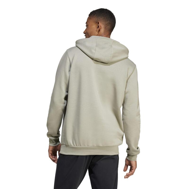 SWEAT-SHIRT A CAPUCHE CAMO DE FITNESS SOFT TRAINING ADIDAS HOMME GRIS ARGENT