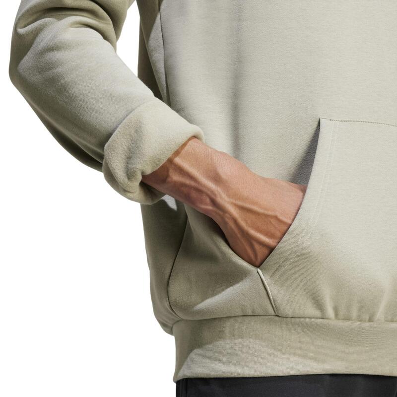 SWEAT-SHIRT A CAPUCHE CAMO DE FITNESS SOFT TRAINING ADIDAS HOMME GRIS ARGENT