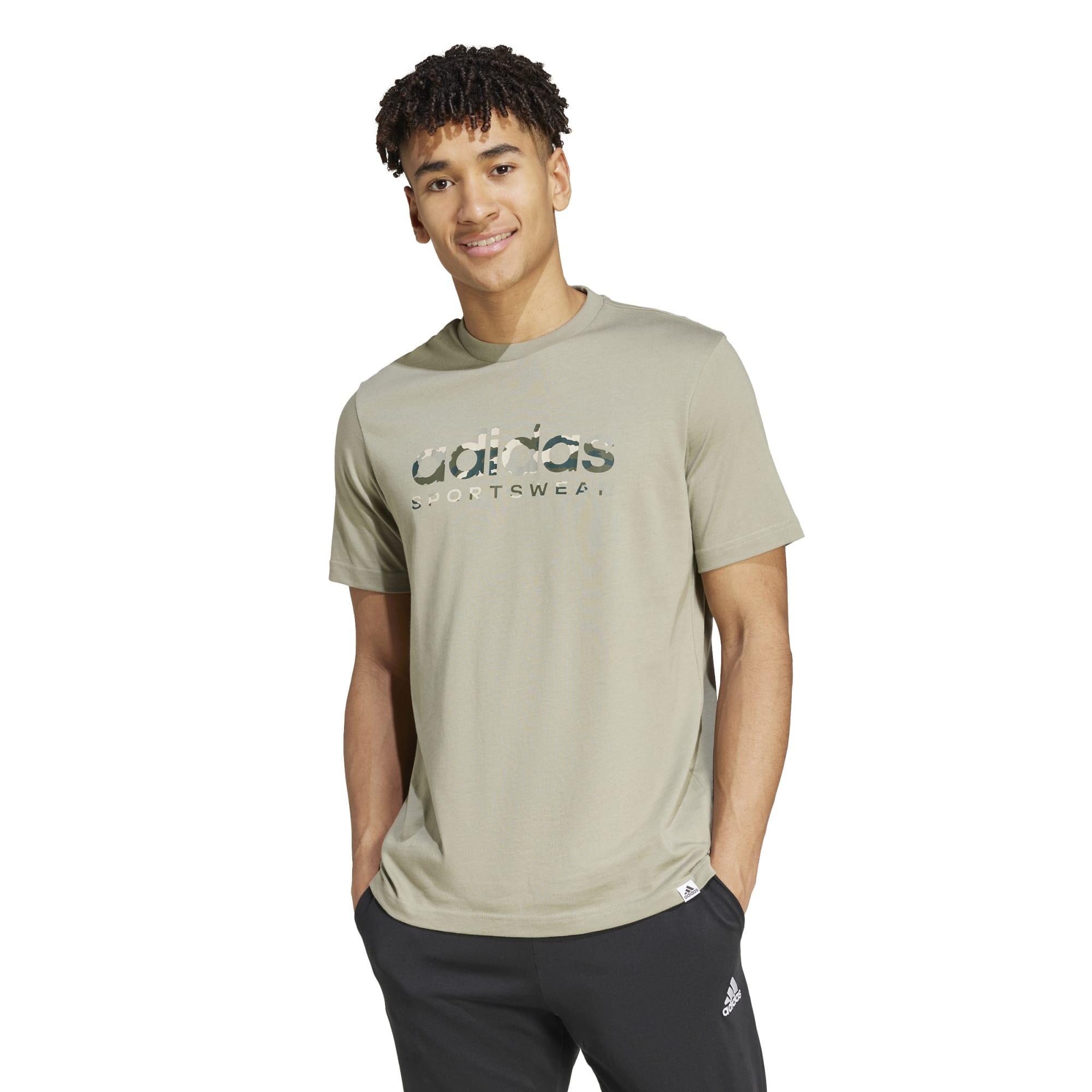 Adidas - T-shirt Camo De Fitness Soft Training Adidas Homme Gris Argent - T-shirt Manches Courtes - Panoplies Training Adultes - Vert - 38 S -