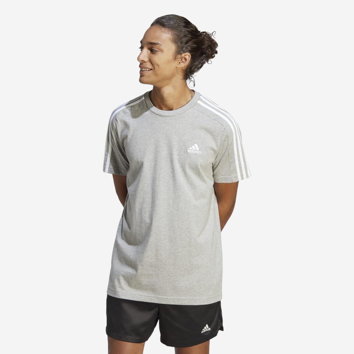 T-SHIRT DE FITNESS SOFT TRAINING ADIDAS HOMME GRIS