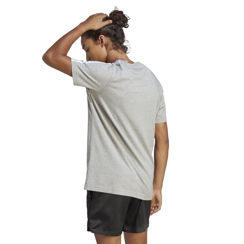 T-SHIRT DE FITNESS SOFT TRAINING ADIDAS HOMME GRIS