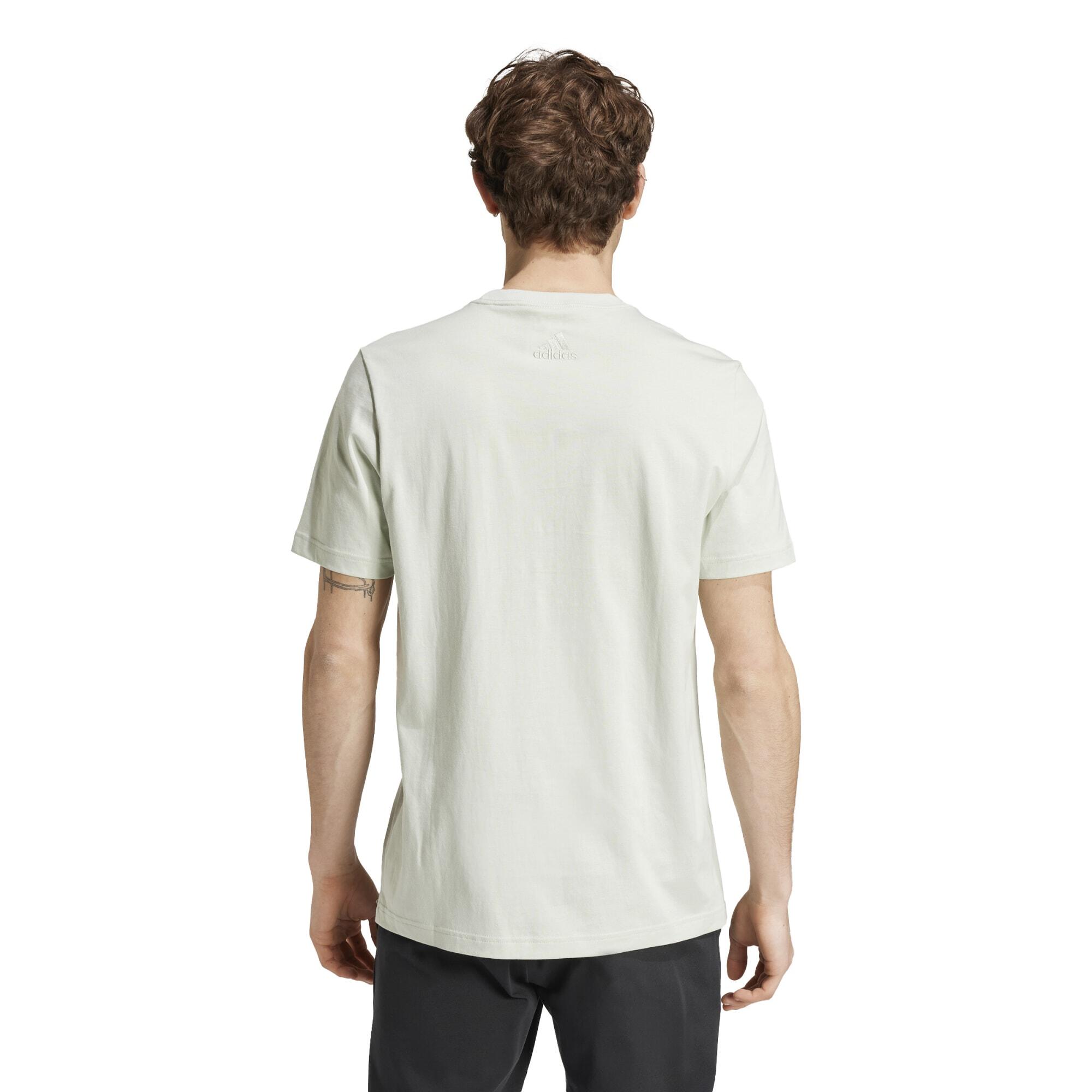 T-shirt ADIDAS uomo palestra regular fit cotone verde 2/5