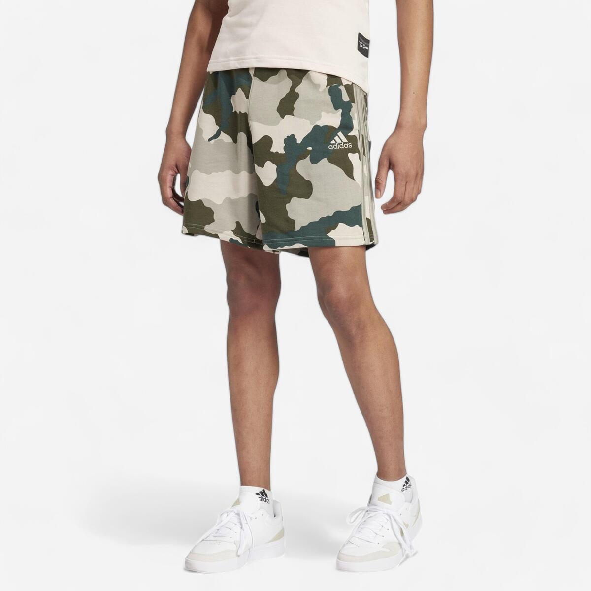 SHORT CAMO DE FITNESS SOFT TRAINING ADIDAS HOMME VERT