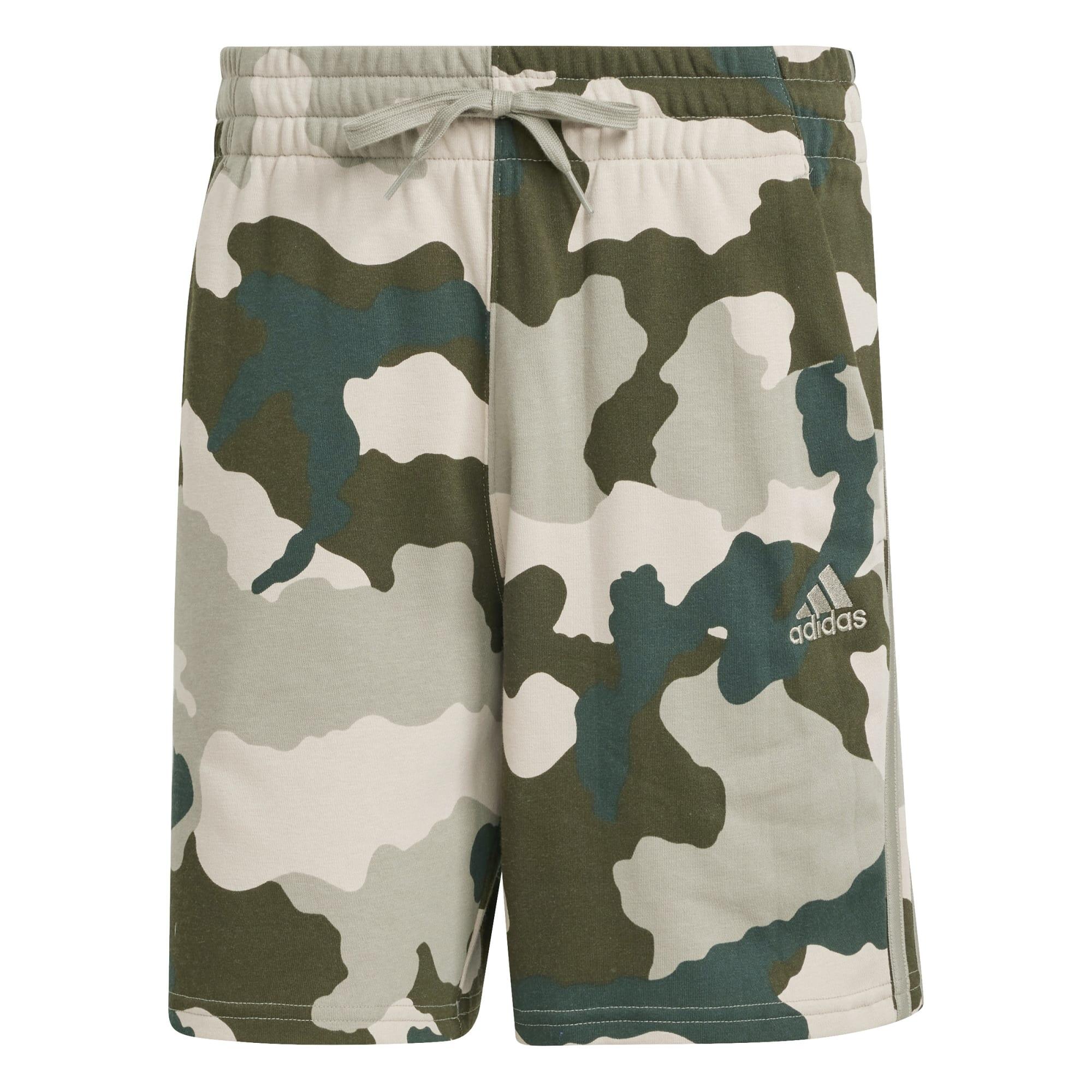 SHORT CAMO DE FITNESS SOFT TRAINING ADIDAS HOMME VERT 5/6