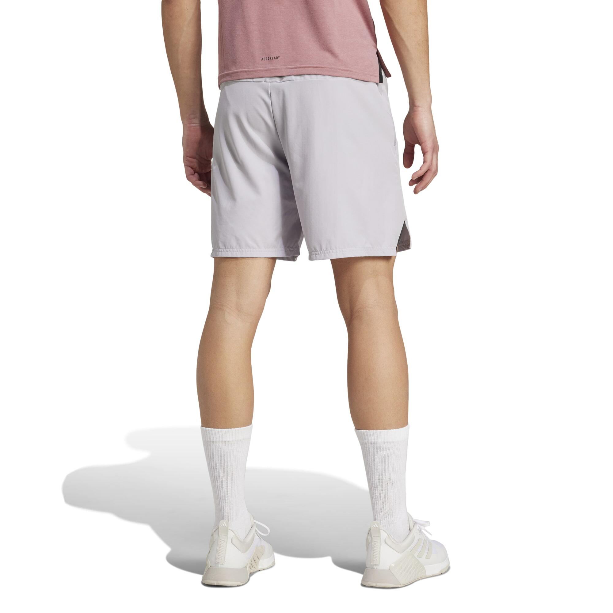 Pantalón Corto Fitness Cardio Adidas Hombre Gris 3/9