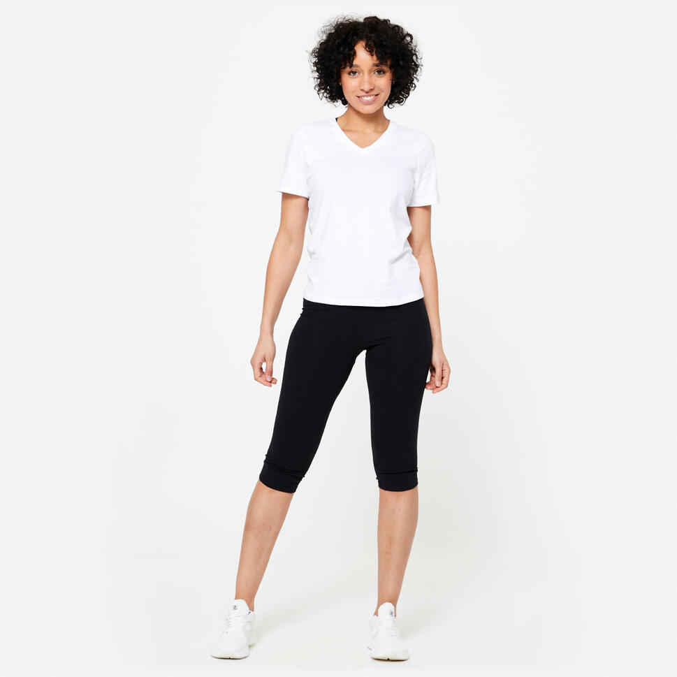 Krótkie legginsy fitness damskie Domyos slim
