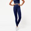 Leggings Fitness Mujer Azul Acero Talle Alto