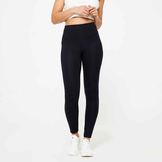 DOMYOS CALZAS FITNESS MUJER NEGRO TIRO ALTO
