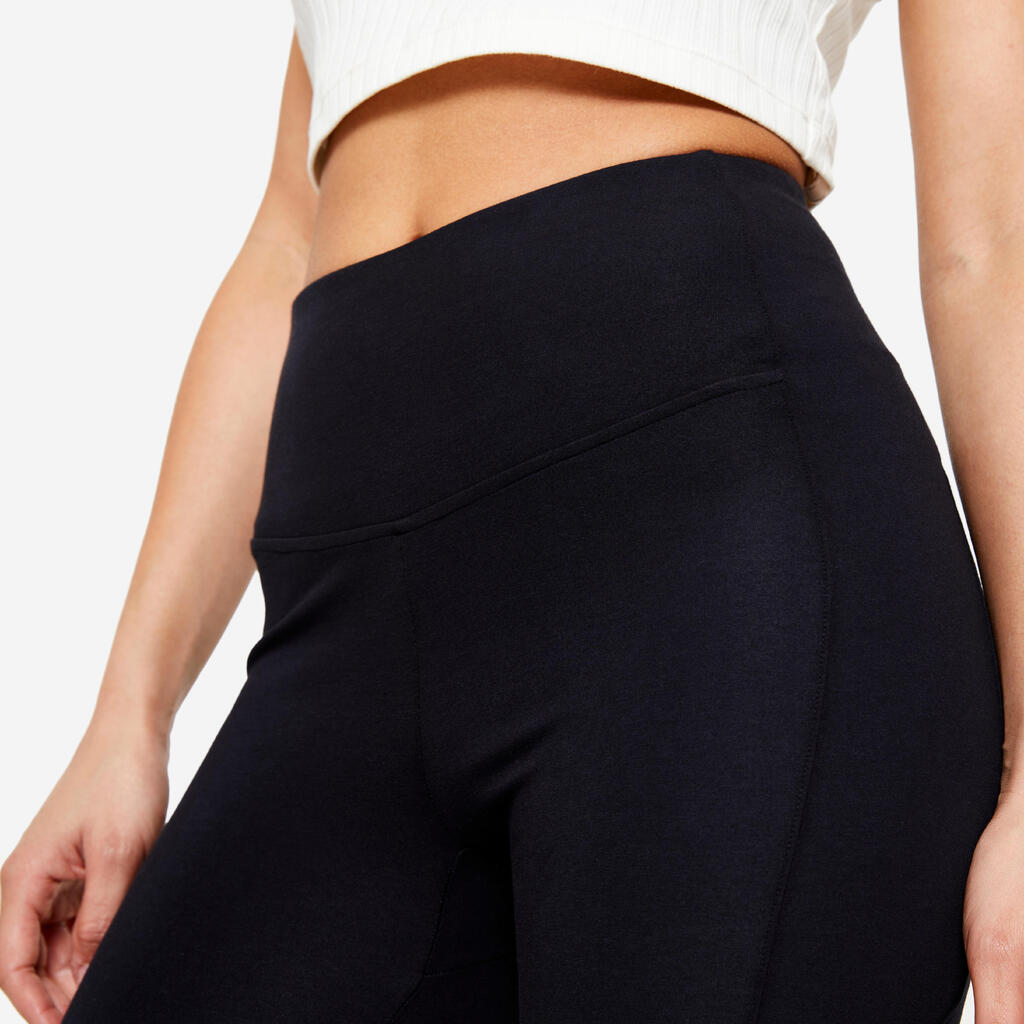Leggings Damen hohe Taille - rauchlila 