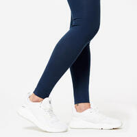 Legging fitness long coton extensible femme - Fit+ bleu marine