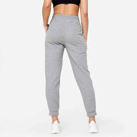 Women's Regular Fitness Bottoms 500 Essentials - Grey