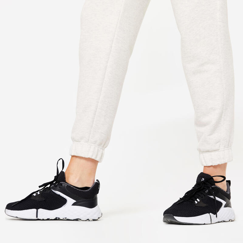 Jogginghose Damen Regular - Essentials 500 weissmeliert 