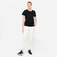 Women's Cotton Jogging Bottoms - White