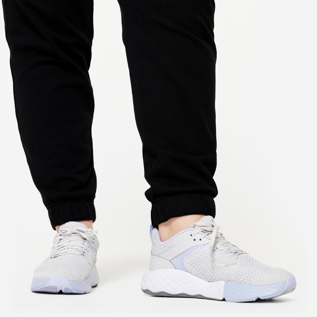 Pantalon jogging femme en coton, violet