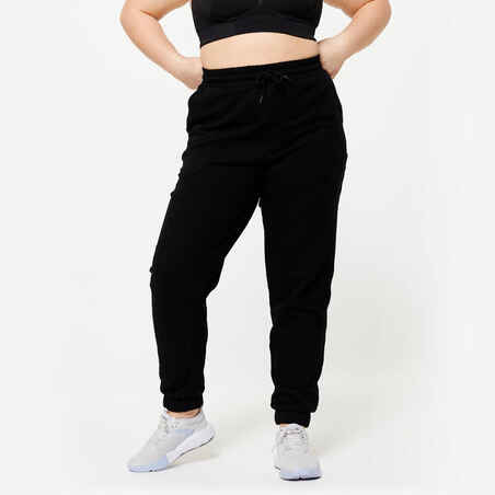 Women's Regular-Fit Fitness Bottoms 500 Essentials - Black