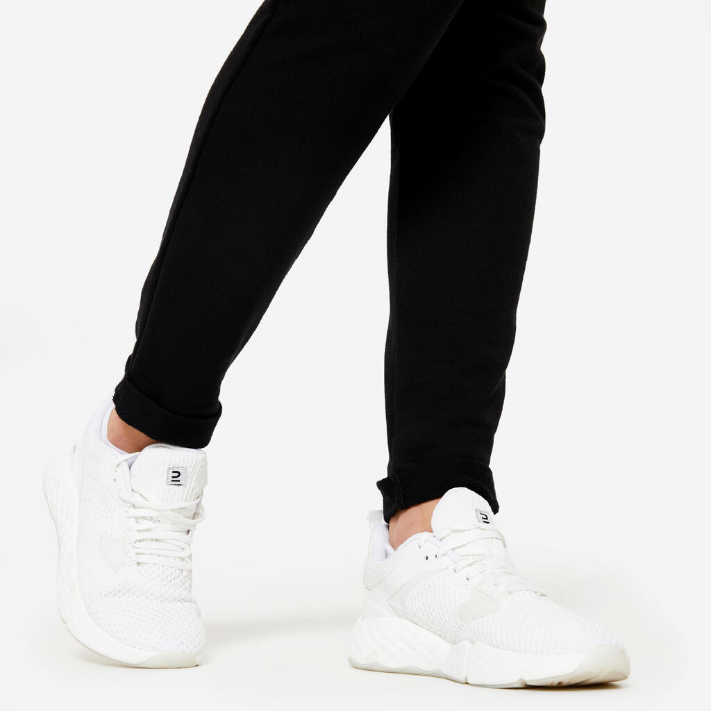 PANTALÓN JOGGER FITNESS 500 MUJER NEGRO SLIM