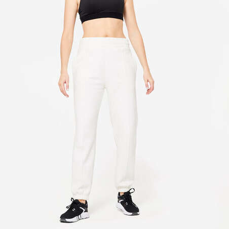 Pantalon Chaud en Polaire pour Femme 500 - Blanc