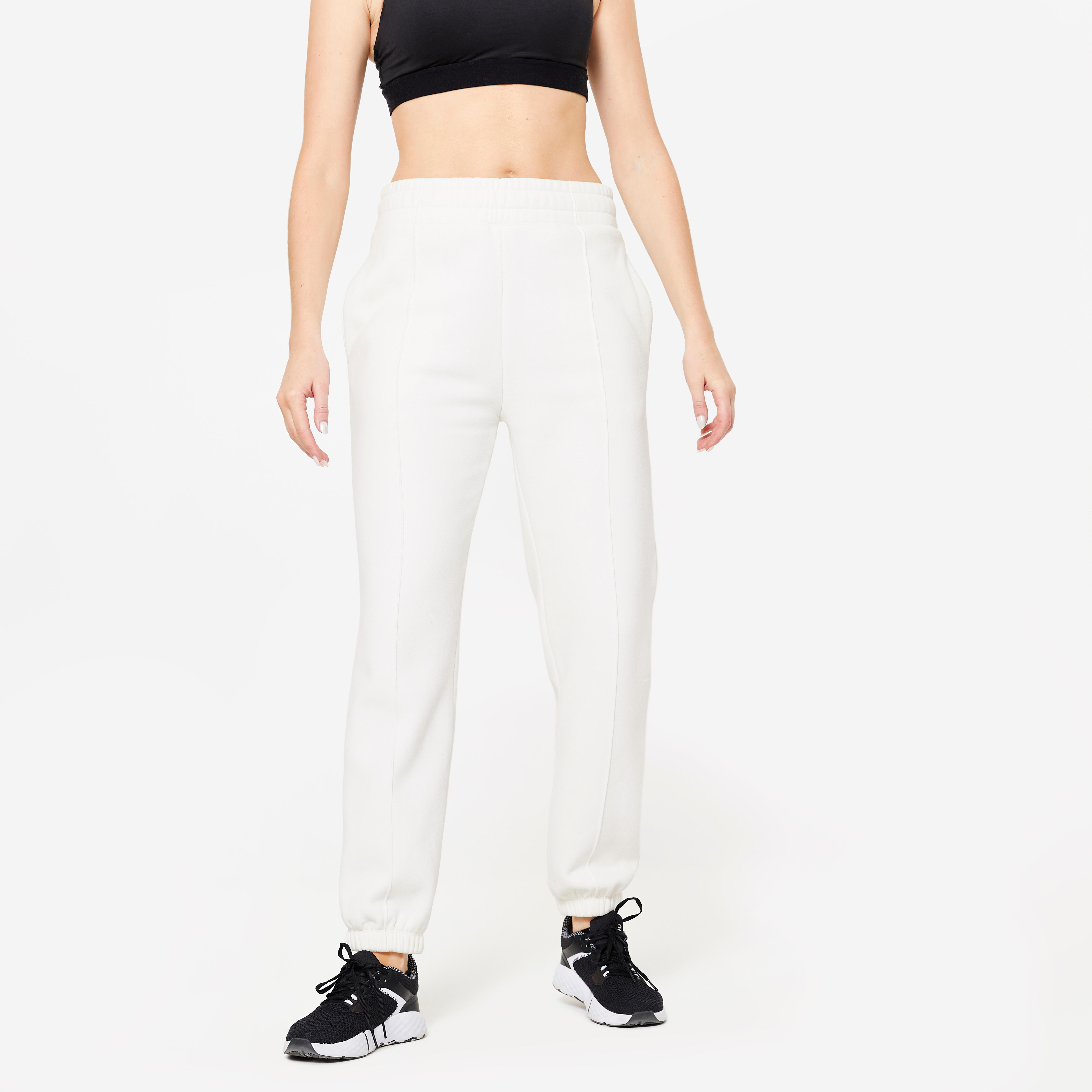 Women's 500 Fleece Warm Pants - White