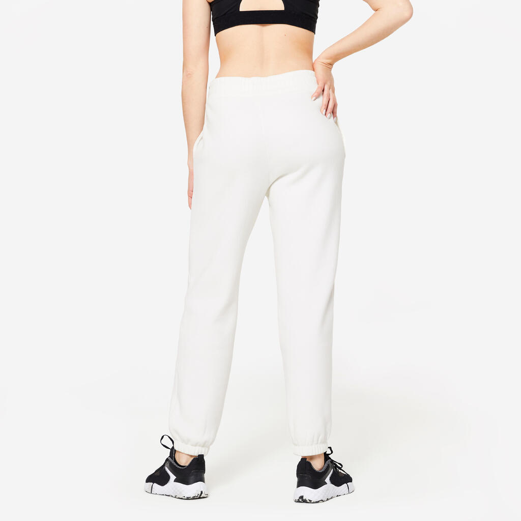 Pantalon Chaud en Polaire pour Femme 500 - Blanc