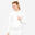 Sweat à Capuche Chaud de Fitness pour Femme 500 - Blanc