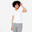 Camiseta Fitness 500 Mujer Blanco Cuello Pico